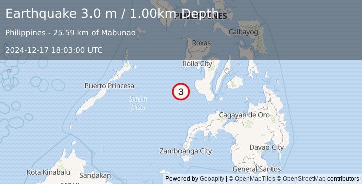 Earthquake SULU SEA (3.0 m) (2024-12-17 18:03:00 UTC)