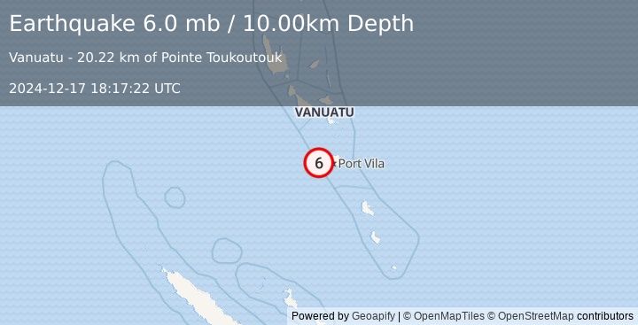 Earthquake VANUATU (5.5 mw) (2024-12-17 18:17:25 UTC)