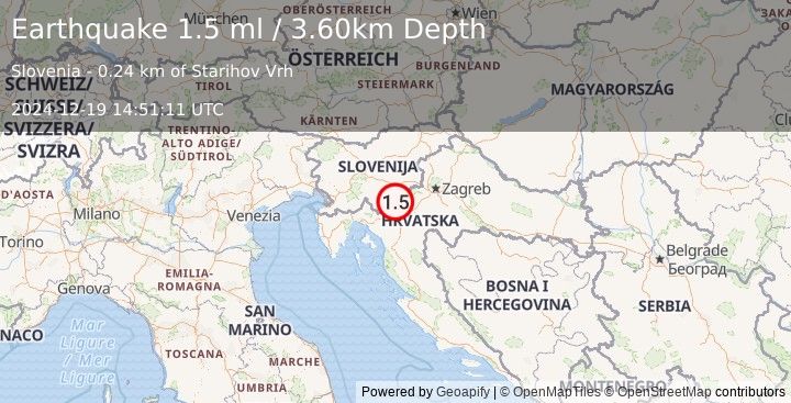 Earthquake SLOVENIA (1.5 ml) (2024-12-19 14:51:11 UTC)