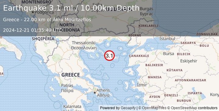 Earthquake AEGEAN SEA (3.1 ml) (2024-12-21 01:35:49 UTC)