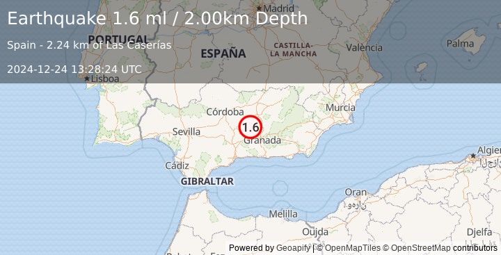 Earthquake SPAIN (1.6 ml) (2024-12-24 13:28:24 UTC)