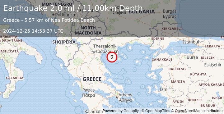 Earthquake GREECE (2.0 ml) (2024-12-25 14:53:37 UTC)