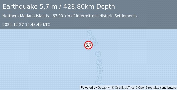 Earthquake MAUG ISLANDS REG, N. MARIANA IS. (5.2 mb) (2024-12-27 10:43:47 UTC)