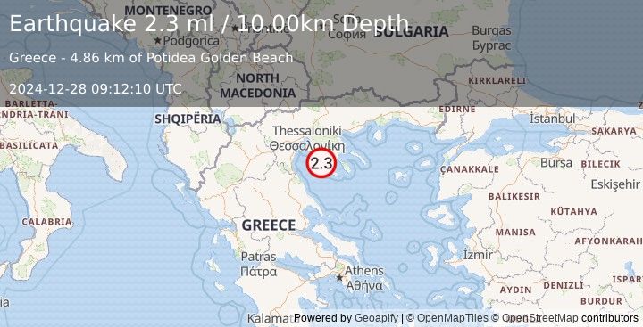 Earthquake GREECE (2.3 ml) (2024-12-28 09:12:10 UTC)