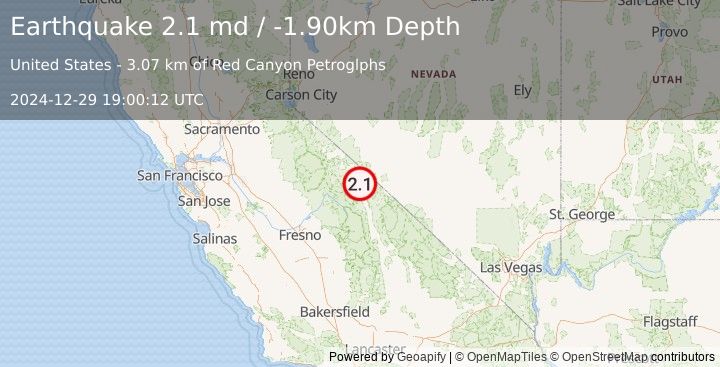 Earthquake NEVADA (2.0 md) (2024-12-29 19:00:04 UTC)