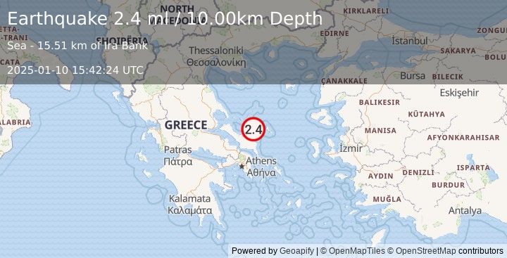 Earthquake AEGEAN SEA (2.4 ml) (2025-01-10 15:42:24 UTC)