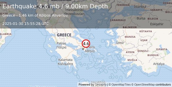 Earthquake AEGEAN SEA (4.5 ml) (2025-01-30 15:55:28 UTC)