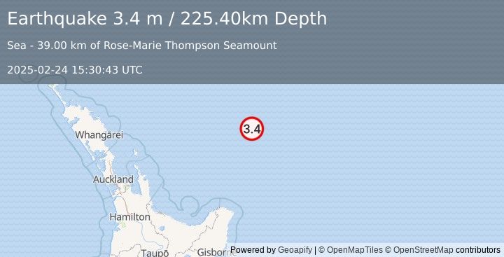 Earthquake OFF E. COAST OF N. ISLAND, N.Z. (3.4 m) (2025-02-24 15:30:43 UTC)