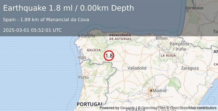 Earthquake SPAIN (1.8 ml) (2025-03-01 05:52:01 UTC)