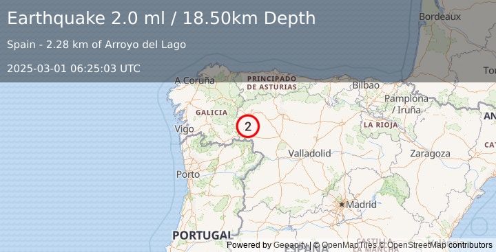 Earthquake SPAIN (2.0 ml) (2025-03-01 06:25:03 UTC)