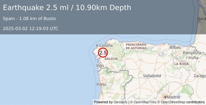 Earthquake SPAIN (2.5 ml) (2025-03-02 12:19:03 UTC)