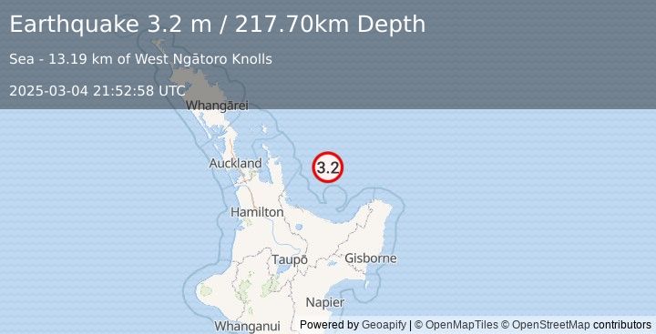 Earthquake OFF E. COAST OF N. ISLAND, N.Z. (3.2 m) (2025-03-04 21:52:58 UTC)