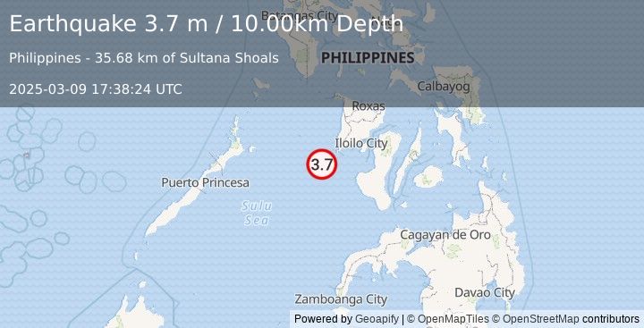 Earthquake PANAY, PHILIPPINES (3.7 m) (2025-03-09 17:38:24 UTC)