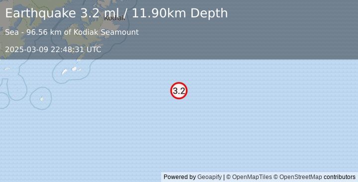 Earthquake GULF OF ALASKA (3.2 ml) (2025-03-09 22:48:31 UTC)