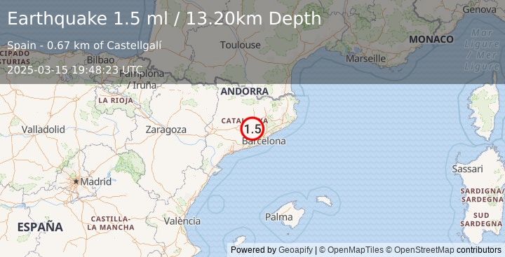 Earthquake SPAIN (1.5 ml) (2025-03-15 19:48:23 UTC)