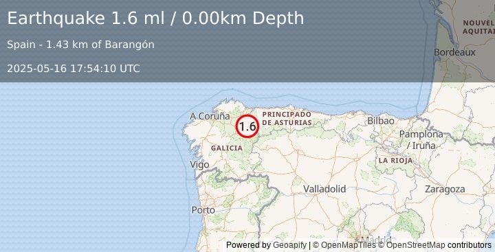 Earthquake SPAIN (1.6 ml) (2025-05-16 17:54:10 UTC)