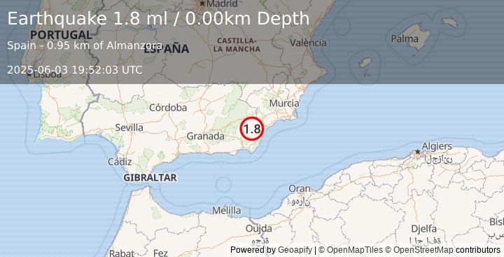 Earthquake SPAIN (1.8 ml) (2025-06-03 19:52:03 UTC)