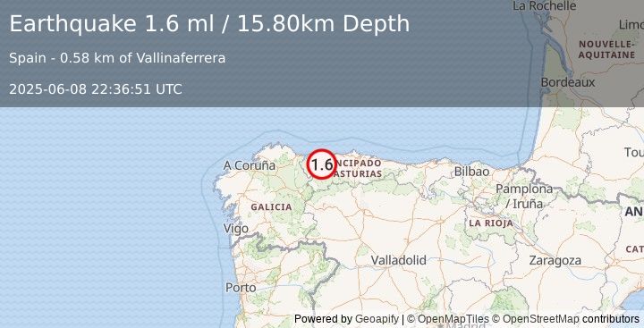 Earthquake SPAIN (1.6 ml) (2025-06-08 22:36:51 UTC)