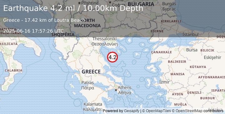 Earthquake AEGEAN SEA (4.2 ml) (2025-06-16 17:57:26 UTC)