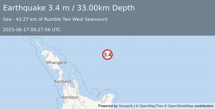 Earthquake OFF E. COAST OF N. ISLAND, N.Z. (3.4 m) (2025-06-17 09:27:56 UTC)