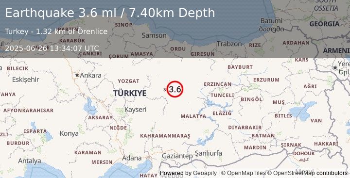 Earthquake CENTRAL TURKEY (3.6 ml) (2025-06-26 13:34:07 UTC)