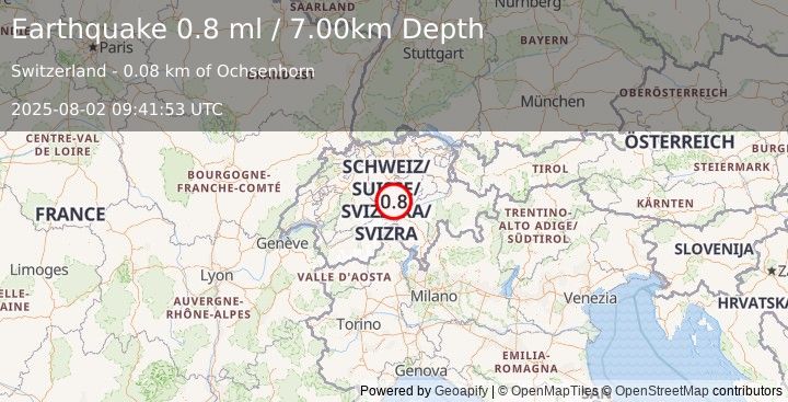 Earthquake SWITZERLAND (0.8 ml) (2025-08-02 09:41:53 UTC)