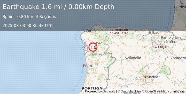 Earthquake SPAIN (1.6 ml) (2025-08-03 00:36:48 UTC)