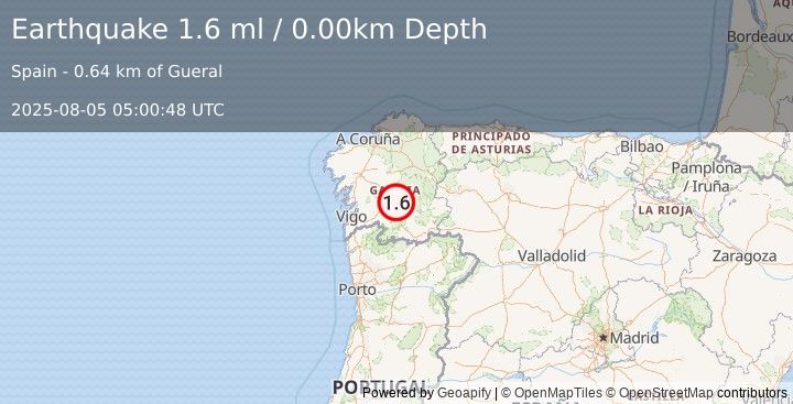 Earthquake SPAIN (1.6 ml) (2025-08-05 05:00:48 UTC)