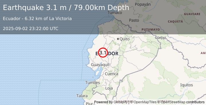Earthquake ECUADOR (3.1 m) (2025-09-02 23:22:00 UTC)