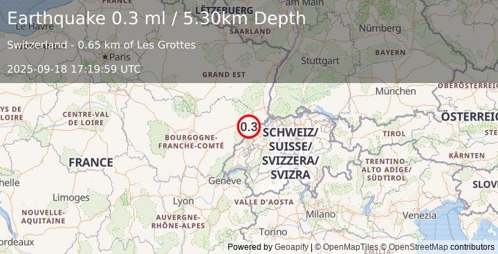 Earthquake FRANCE (0.3 ml) (2025-09-18 17:19:59 UTC)