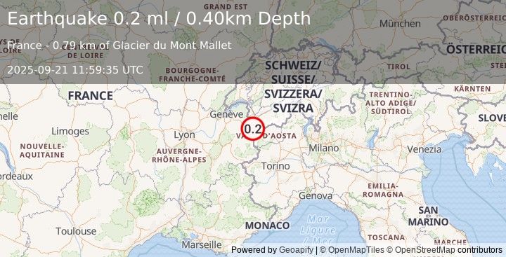 Earthquake FRANCE (0.2 ml) (2025-09-21 11:59:35 UTC)