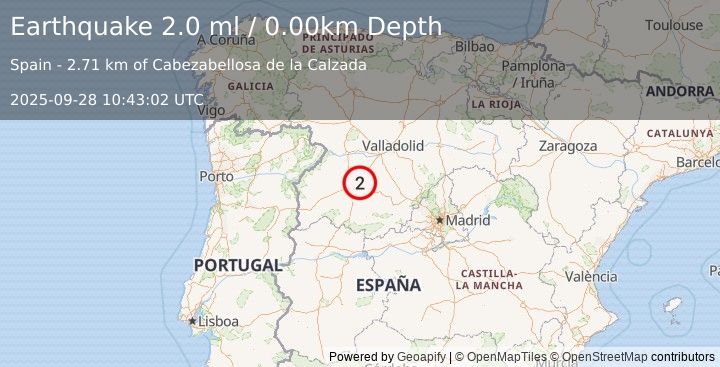 Earthquake SPAIN (2.0 ml) (2025-09-28 10:43:02 UTC)