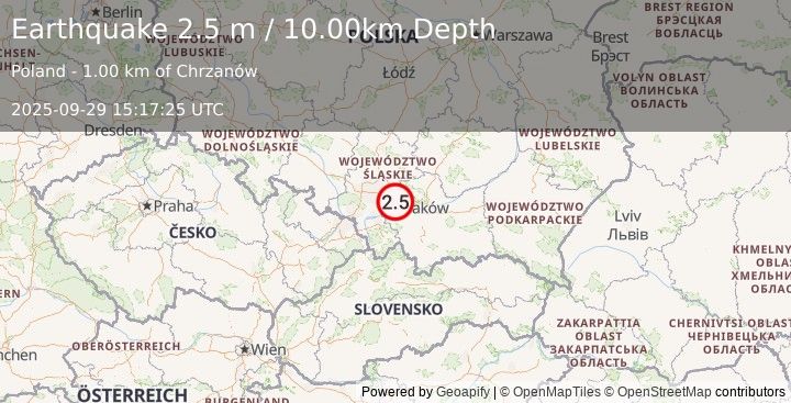 Earthquake POLAND (2.5 m) (2025-09-29 15:17:25 UTC)