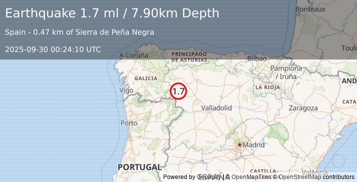 Earthquake SPAIN (1.7 ml) (2025-09-30 00:24:10 UTC)
