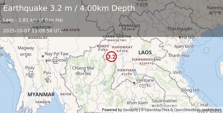 Earthquake LAOS (3.2 m) (2025-10-07 13:09:58 UTC)