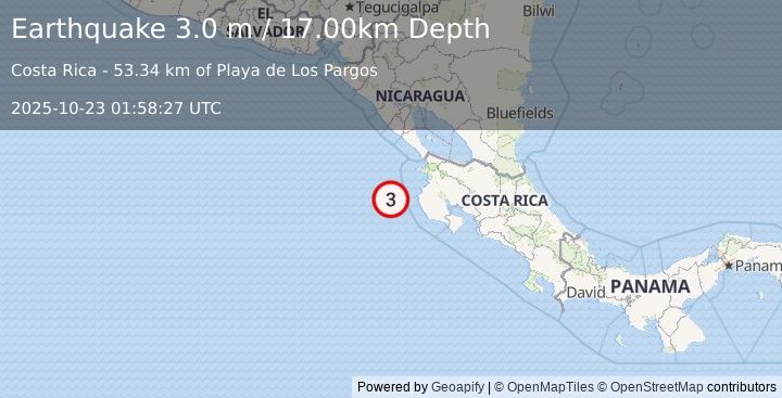 Earthquake NICARAGUA (3.0 m) (2025-10-23 01:59:18 UTC)