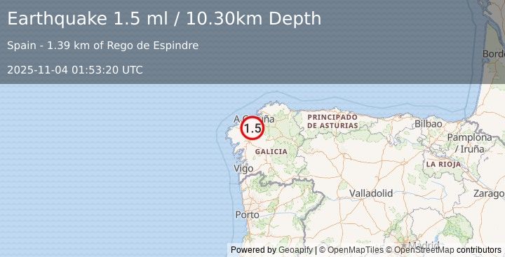 Earthquake SPAIN (1.5 ml) (2025-11-04 01:53:20 UTC)