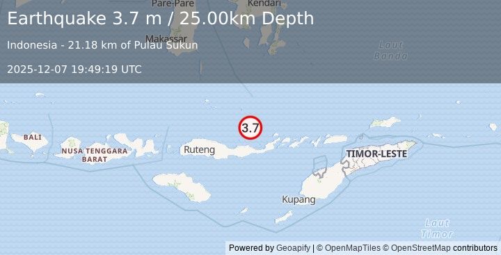 Earthquake FLORES SEA (3.7 m) (2025-12-07 19:49:19 UTC)