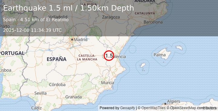 Earthquake SPAIN (1.5 ml) (2025-12-08 11:34:39 UTC)