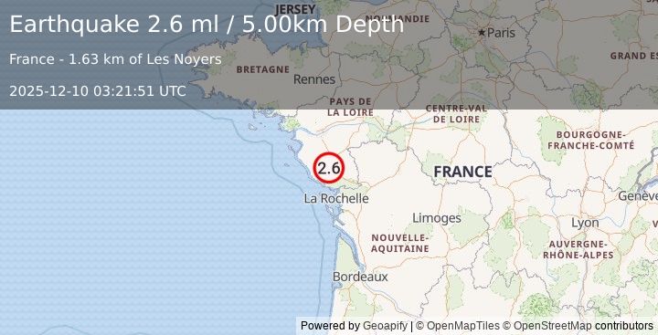 Earthquake FRANCE (2.6 ml) (2025-12-10 03:21:51 UTC)