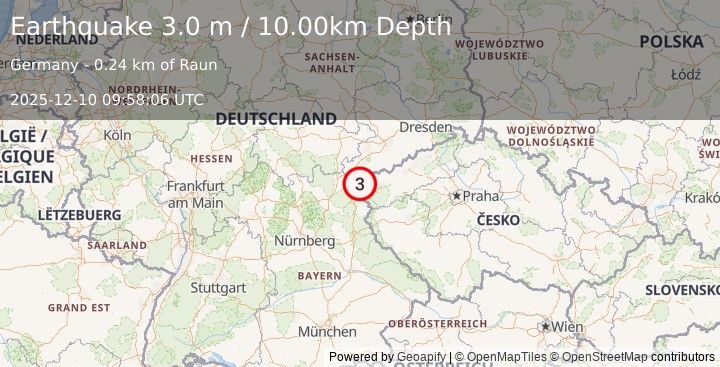 Earthquake GERMANY (3.0 ml) (2025-12-10 09:58:04 UTC)