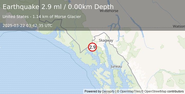 Earthquake 37 km SW of Covenant Life, Alaska (2.9 ml) (2025-03-22 03:42:35 UTC)