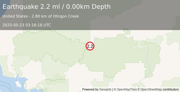 Earthquake 137 km NE of Ambler, Alaska (2.2 ml) (2025-05-23 03:16:18 UTC)