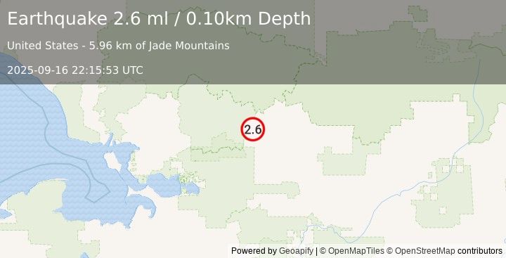 Earthquake 14 km NNW of Ambler, Alaska (2.6 ml) (2025-09-16 22:15:53 UTC)