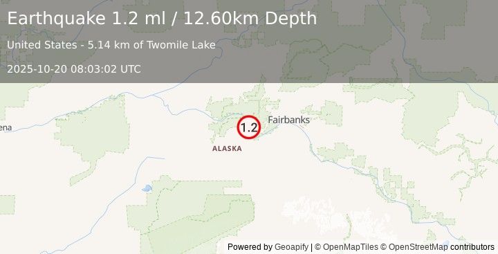 Earthquake  (1.2 ml) (2025-10-20 08:03:02 UTC)