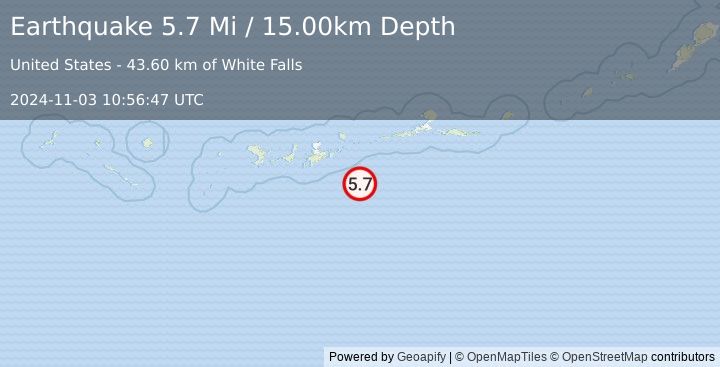 Earthquake 84 km SE of Adak, Alaska (5.7 Mi) (2024-11-03 10:56:47 UTC)