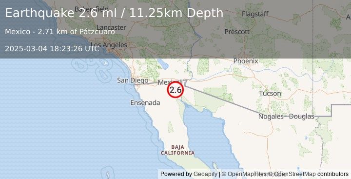 Earthquake 4 km W of Delta, B.C., MX (2.6 ml) (2025-03-04 18:23:26 UTC)