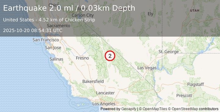 Earthquake  (2.0 ml) (2025-10-20 08:54:31 UTC)