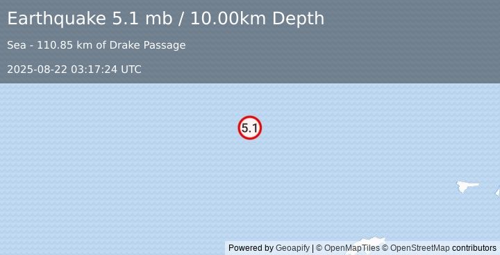Earthquake Drake Passage (5.1 mb) (2025-08-22 03:17:24 UTC)