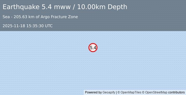 Earthquake Mid-Indian Ridge (5.4 mww) (2025-11-18 15:35:30 UTC)